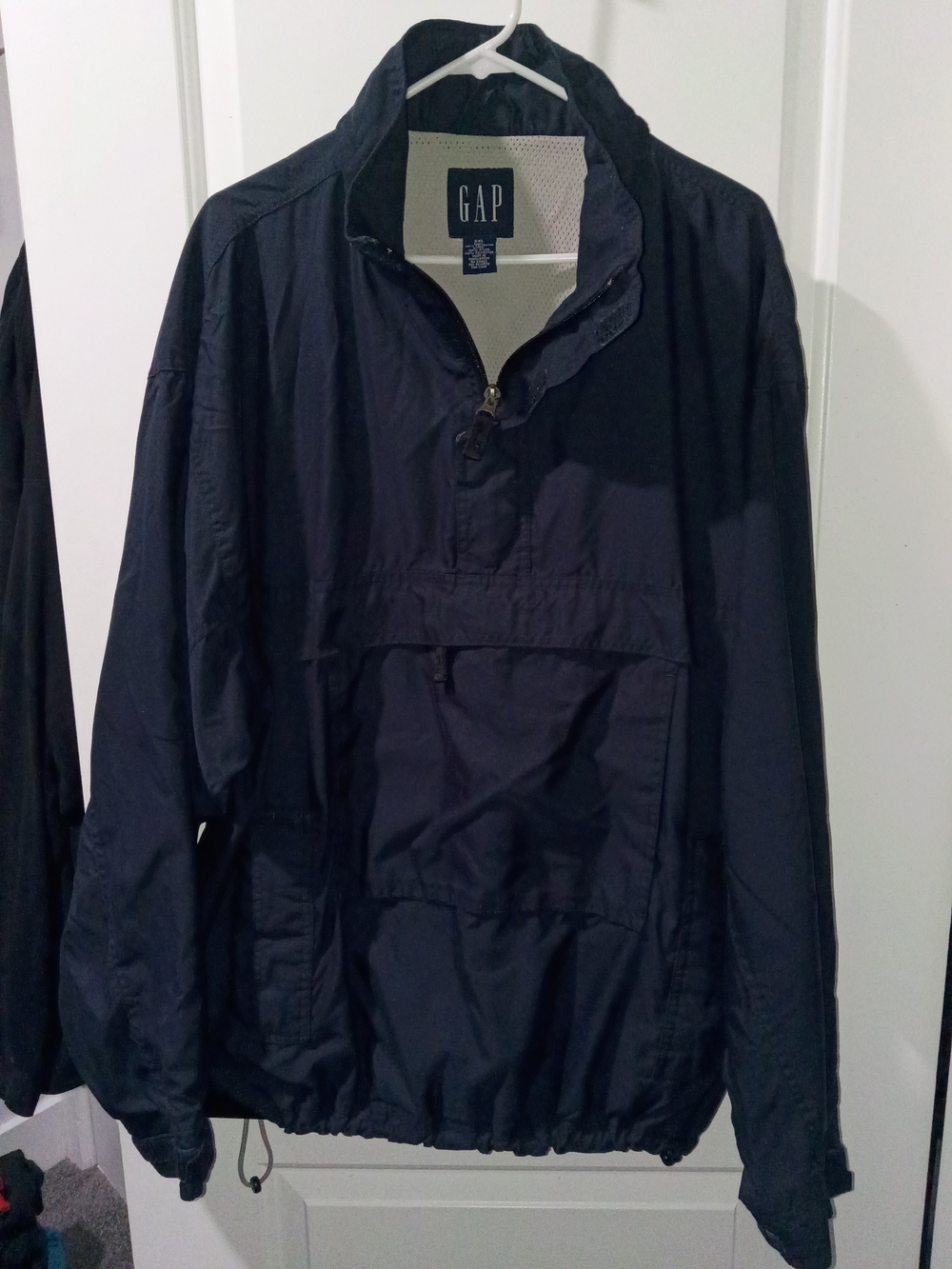 Vintage 90s GAP Men’s Navy Windbreaker Pullover Jacket XXL